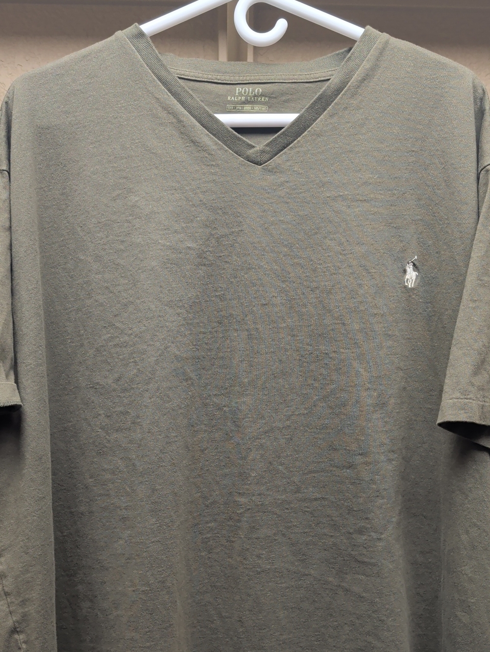 Polo by Ralph Lauren Olive V-Neck Short Sleeve Tee with Embroidered Pony